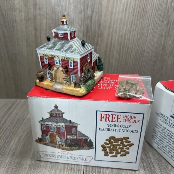 Liberty Falls Americana Collection 4-pc Miniature Village Buildings Vintage 1990 - Picture 8 of 11